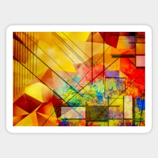 Modern geometric abstract Sticker